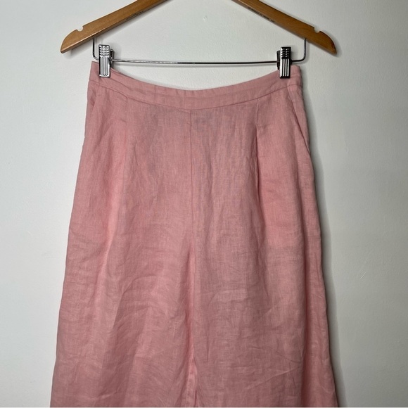 100% Linen High Rise Wide Leg Trousers - Picture 3 of 6